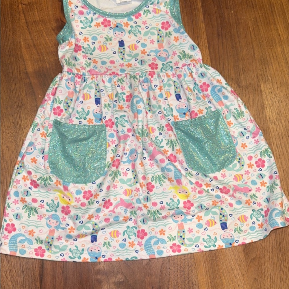 Flap Happy Casual Pink and Orange Sleeveless Sundress